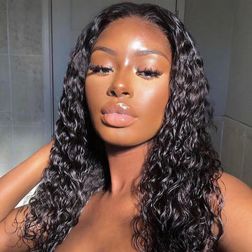 Beaudiva Water Wave 4x4 Lace Closure Wigs Human Hair Wig Pre Plucked With Baby Hair